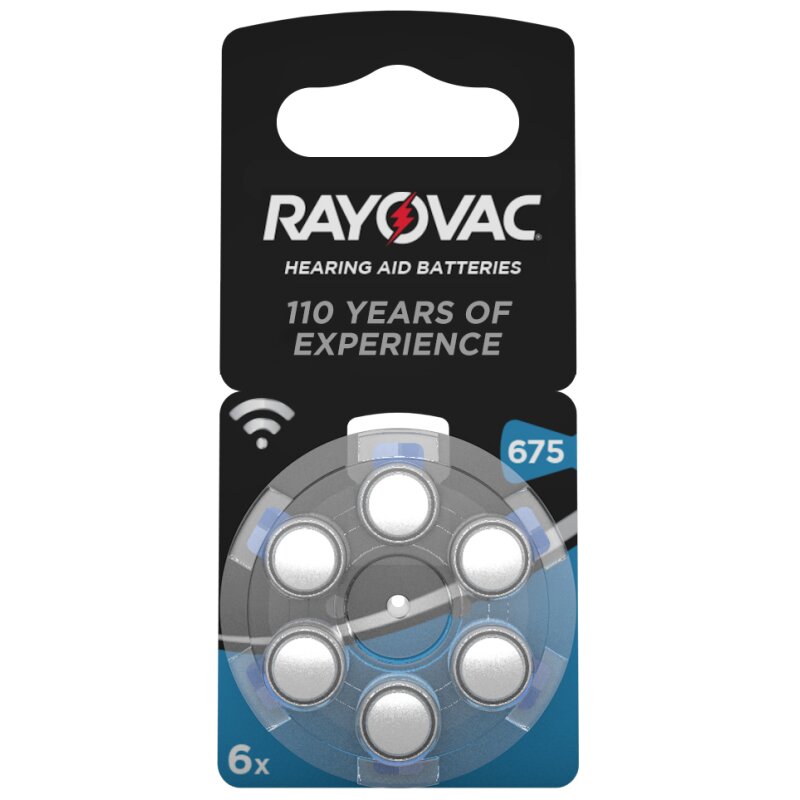 Rayovac Hörgerätebatterie HA675 Hearing Aid Acoustic 6er Rad quecksilberfrei von RAYOVAC