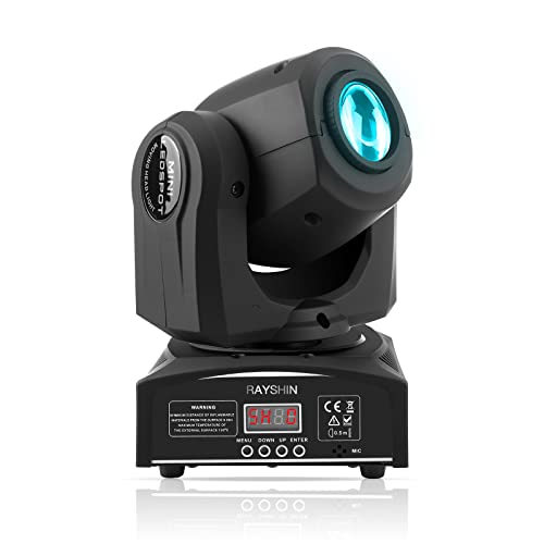 RAYSHIN 60W LED Moving Head Licht Strahl Licht Bühneneffektbeleuchtung mit 8 Mustern + Rotation + 8 Farbmischung effekt für DJ Show Concert Party KTV. von RAYSHIN