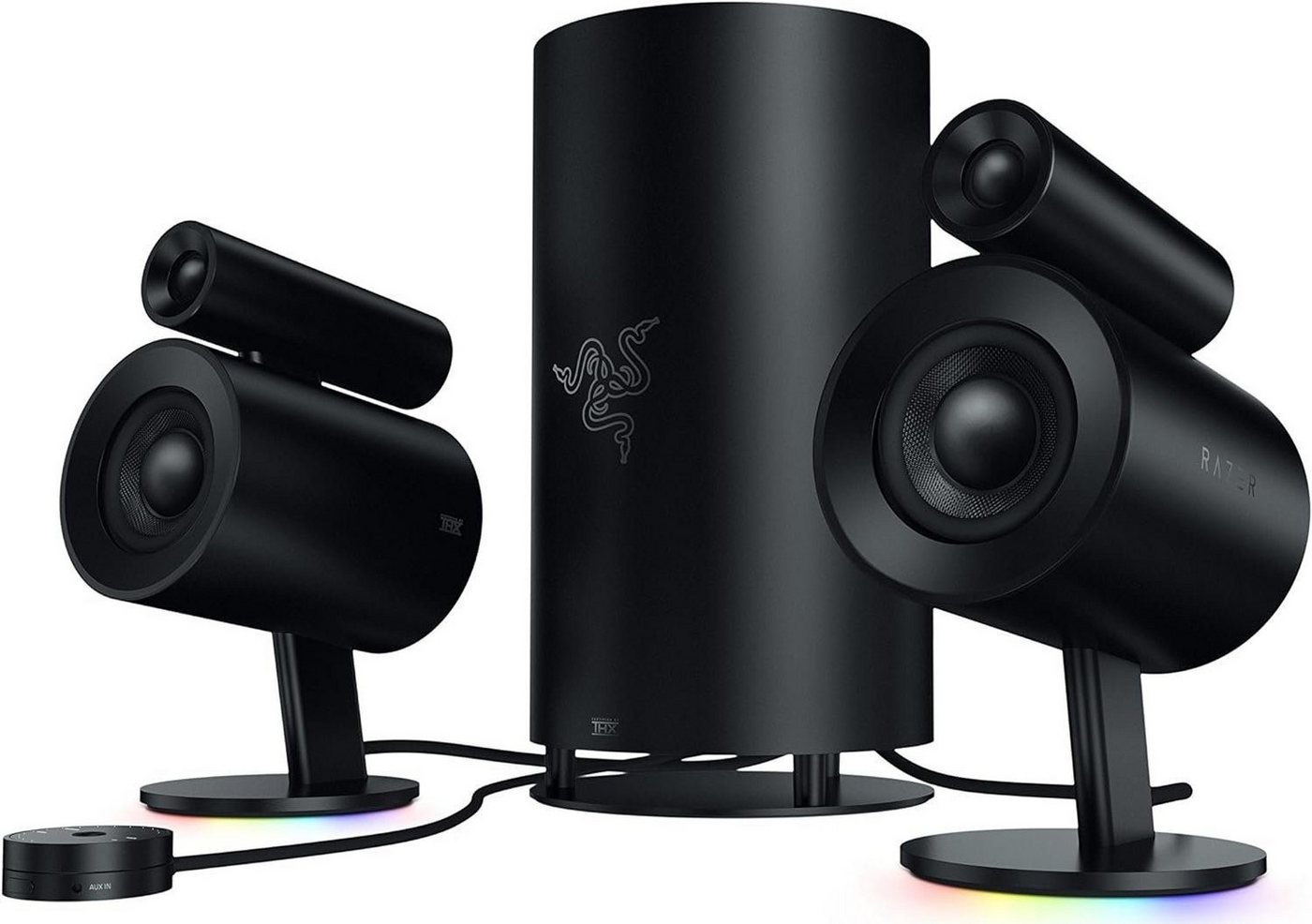 RAZER 2.1 Virtual Surround Premium Gaming&Heimkino Lautsprecher System Surround-Lautsprecher (Bluetooth, Heimkino,Lautsprecher, für Pc, TV, Musik, Razer Gaming, Boxen,Set) von RAZER