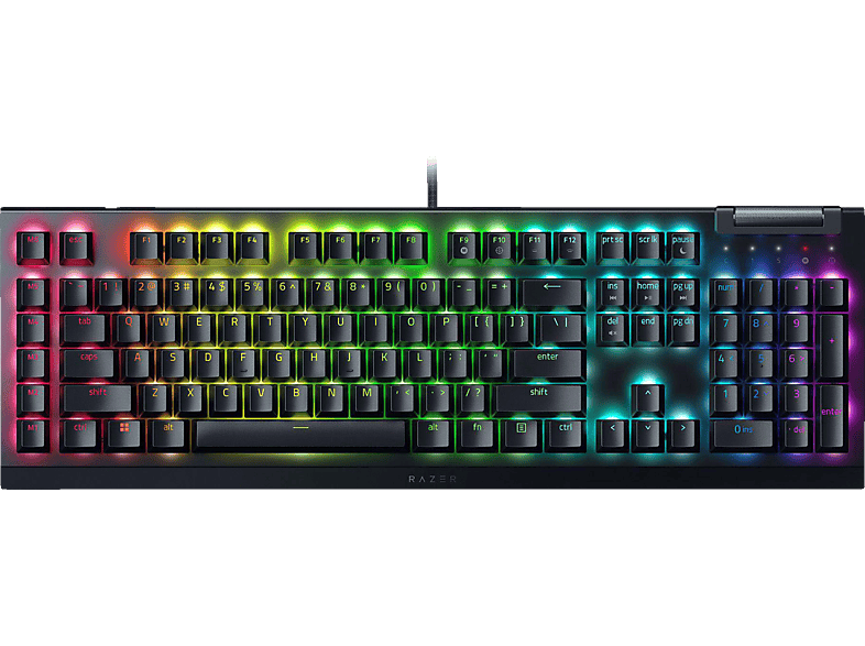 RAZER Blackwidow V4 X Deutsches Layout, Gaming Tastatur, Mechanisch, Razer Green, kabelgebunden, Schwarz von RAZER