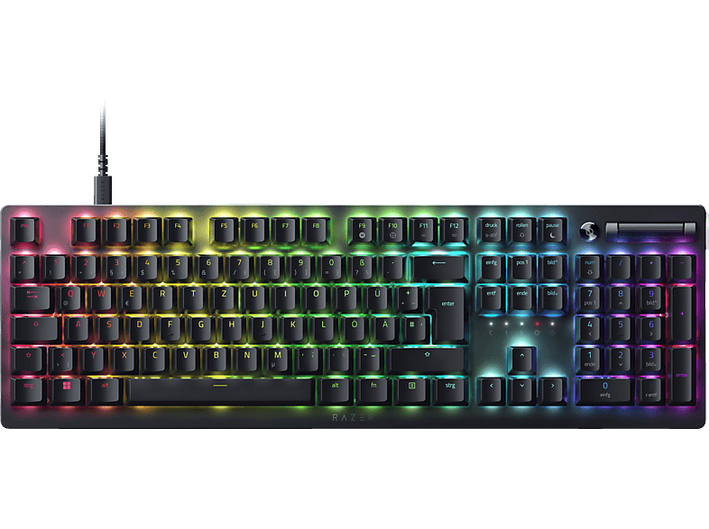 RAZER DeathStalker V2, Gaming Tastatur, Opto-Mechanical, Razer Linear Optical Switch (Rot), Kabelgebunden, Schwarz von RAZER