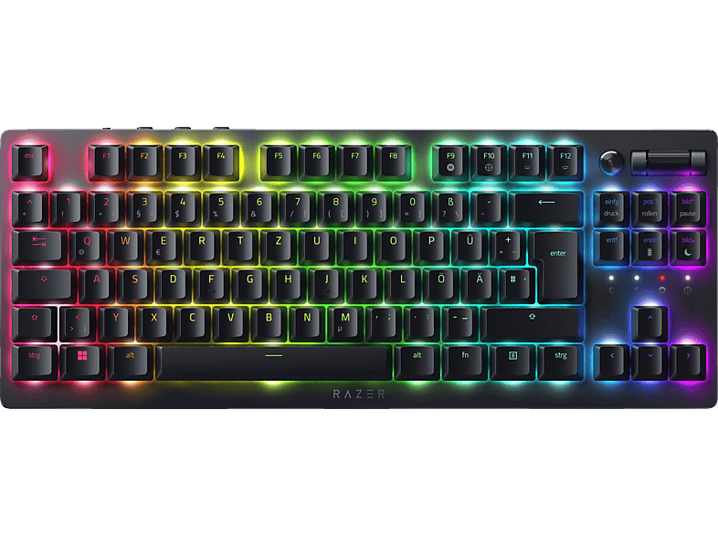 RAZER DeathStalker V2 Pro Snap Tap Tenkeyless, Gaming Tastatur, Opto-Mechanical, Razer Linear Optical Switch (Rot), kabellos, Schwarz von RAZER