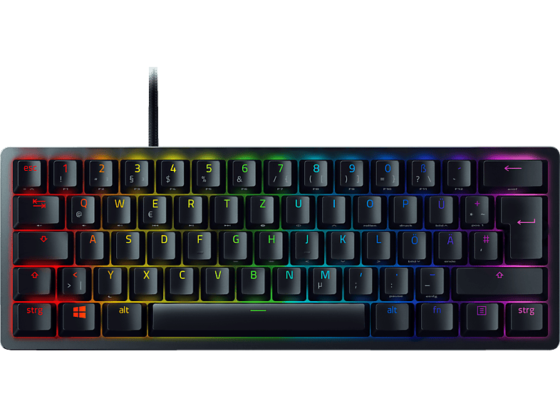 RAZER Huntsman Mini (Red Switch) Deutsches Layout, Gaming Tastatur, Opto-Mechanical, Razer Linear Optical Switch (Rot), kabelgebunden, Schwarz von RAZER