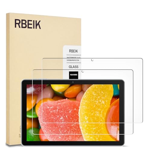 RBEIK Displayschutzfolie aus gehärtetem Glas mit Härtegrad 9H für Blackview Tab 8 WiFi 10,1 Zoll Tablet, 2 Stück von RBEIK