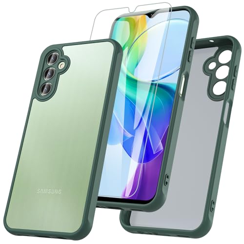 RC1WD Für Samsung Galaxy A14 Hülle, Handyhülle Für Samsung A14 Mit 9H Panzer Schutz Glas Schutzfolie, Stoßfest Kratzfestes Case Cover Schutzhülle für Samsung Galaxy A14 4G/5G-Grün RC1WD Für Samsung Galaxy A14 Hülle, Handyhülle Für Samsung A14 Mit 9H Panzer Schutz Glas Schutzfolie, Stoßfest Kratzfestes Case Cover Schutzhülle für Samsung Galaxy A14 4G/5G-Grün von RC1WD