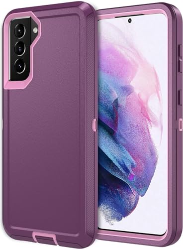 RC1WD Hülle für Samsung Galaxy S21 6,2 Zoll, Handyhülle Für Samsung S21, Stoßfest Roubst Case Outdoor Bumper Cover Schutzhülle für Samsung S21 - Lila von RC1WD