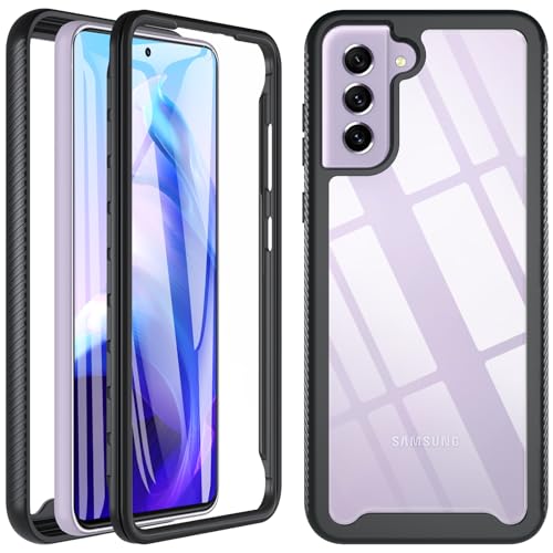RC1WD für Samsung Galaxy S21 fe Hülle, S21 fe Hülle Mit Integriertem Displayschutz, 360 Grad Rundumschutz Stoßfest Roubst Bumper Case Outdoor Cover Schutzhülle für Samsung Galaxy S21 fe von RC1WD
