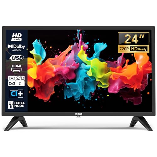 RCA Fernseher 24 Zoll TV(60cm) HD Ready Triple Tuner(DVB-T/T2-C-S/S2) USB Media Player HDMI CI/CI+ Hotelmodus(2024) von RCA