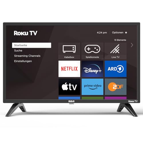 RCA Smart TV 24 Zoll Fernseher Roku TV(60cm) HD Ready Triple Tuner Dolby Audio HDMI USB WiFi (Nur für Deutschland) 2024 von RCA