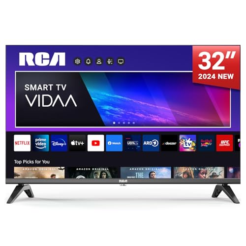 RCA Smart TV 32 Zoll(80cm) Fernseher(VIDAA) HD Ready Dolby Audio Triple Tuner App Store Netflix YouTube WiFi HDMI USB CI/CI+ Hotelmodus(2024) von RCA