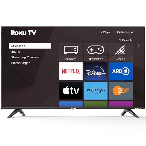 RCA Smart TV 43 Zoll Fernseher Roku TV(109cm) UHD 4K HDR10 HLG Dolby Audio Triple Tuner HDMI USB WiFi (Nur für Deutschland) 2024 von RCA