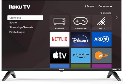 RCA RK50UN1 Smart TV 50 Zoll (126cm) UHD 4K LED Fernseher Roku TV mit WLAN HDR10 HLG Triple Tuner HDMI USB (Nur für Deutschland) von RCA