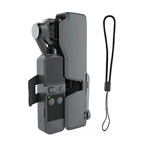 RCGEEK Schutzhülle kompatibel mit DJI Osmo Pocket 2 zusätzlichem Ersatz-TF-Kartenschlitz, tragbar, hart, OSMO Tragetasche, Aufbewahrungsbox Umhängeband, Kunststoff-Halter, Aufbewahrungshülle von RCGEEK