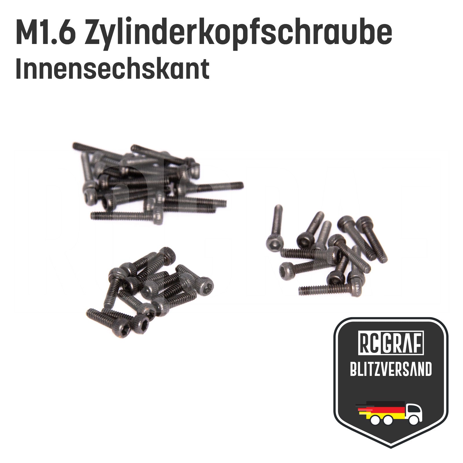 10x M1.6 Innensechskantschraube Zylinderkopfschraube 10x M1.6 Innensechskantschraube Zylinderkopfschraube von RCGRAF