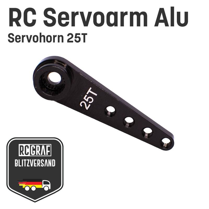 25T Servoarm Servohorn Servohebel Crank aus Aluminium von RCGRAF