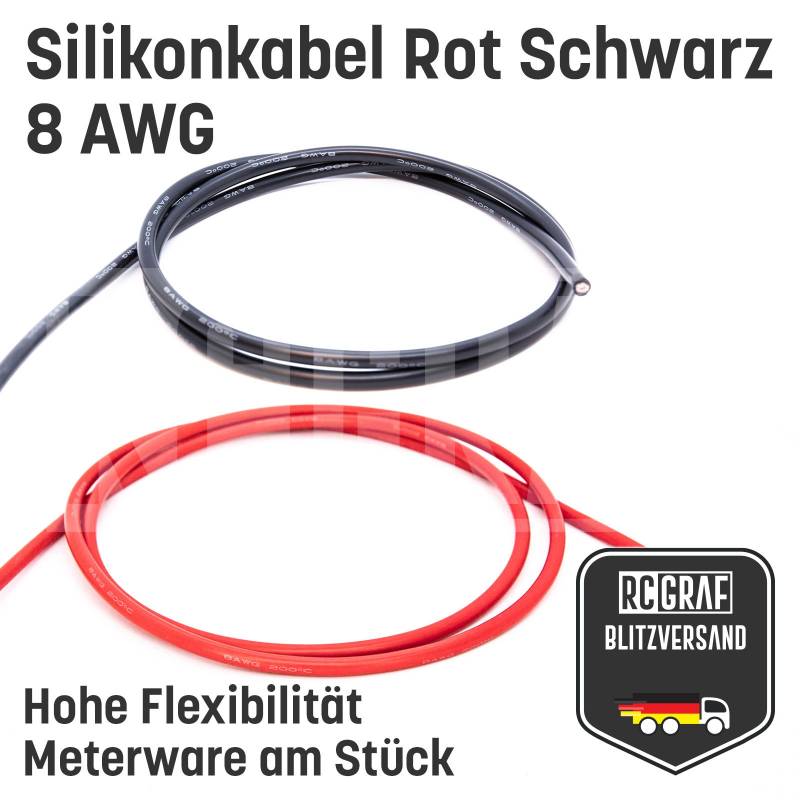 8 AWG Silikonkabel hoch flexibel verzinntes Kupfer von RCGRAF