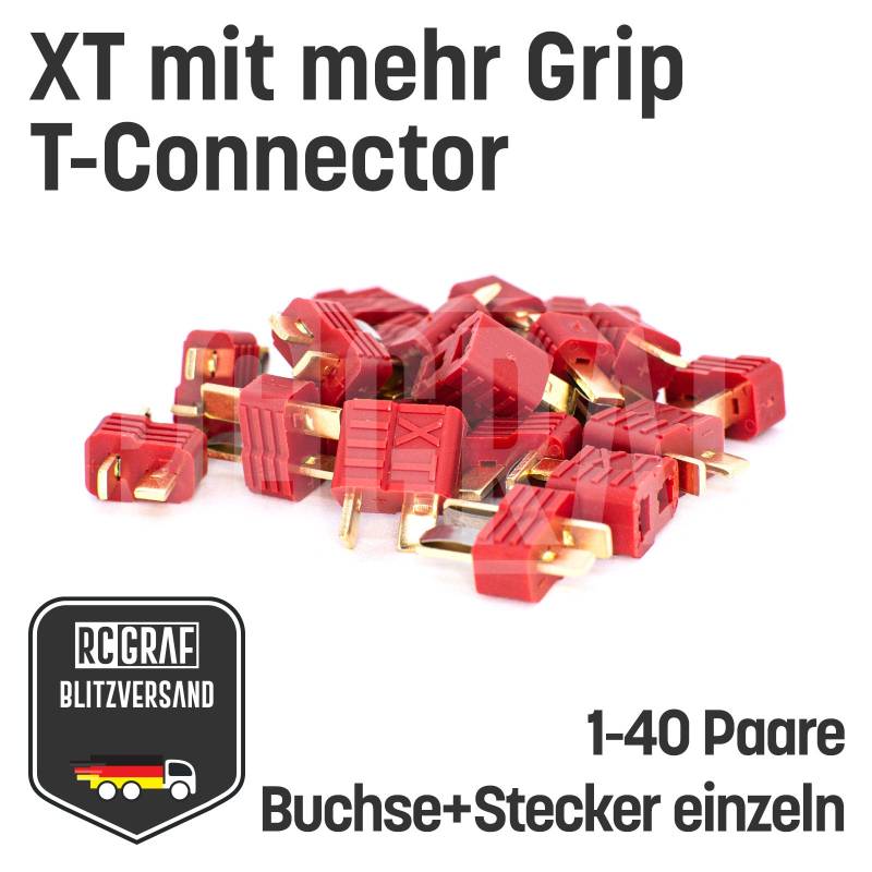 XT T-DEAN T-Connector T-Plug T-Stecker Goldstecker Grip von RCGRAF