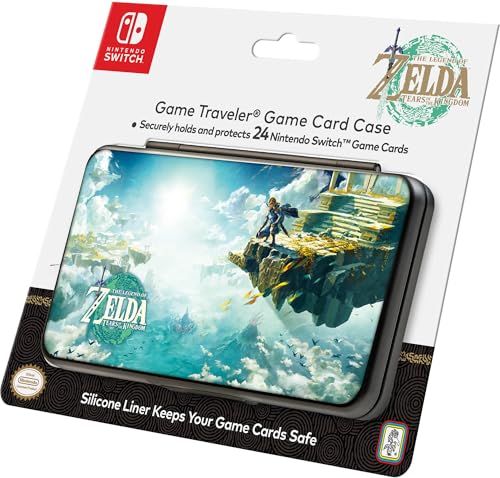 RDS Nintendo Switch Spielkartenetui – The Legend of Zelda Tears of The Kingdom – bietet Platz für 24 Spielkarten und 4 microSD-Karten, Schwarz, schwarzes RDS Nintendo Switch Spielkartenetui – The Legend of Zelda Tears of The Kingdom – bietet Platz für 24 Spielkarten und 4 microSD-Karten, Schwarz, schwarzes von RDS Industries