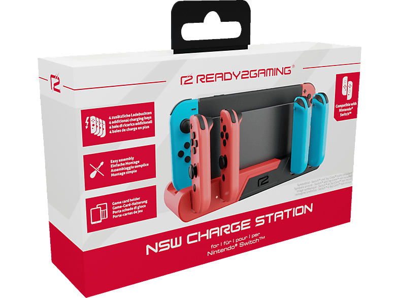 READY 2 GAMING Charge Station/Controller Charging and Storage, Zubehör für Nintendo Switch, Mehrfarbig von READY 2 GAMING