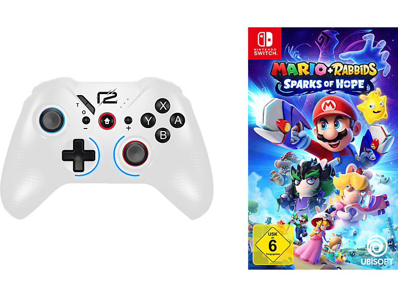 READY 2 GAMING Mario + Rabbids Sparks of Hope NSW Wireless Pro Pad X Nintendo Switch Hardbundle Mehrfarbig für von READY 2 GAMING