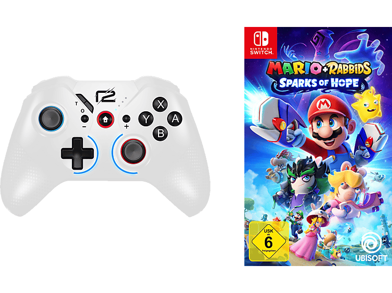 READY 2 GAMING Mario + Rabbids Sparks of Hope NSW Wireless Pro Pad X Nintendo Switch Hardbundle Mehrfarbig für READY 2 GAMING Mario + Rabbids Sparks of Hope NSW Wireless Pro Pad X Nintendo Switch Hardbundle Mehrfarbig für von READY 2 GAMING