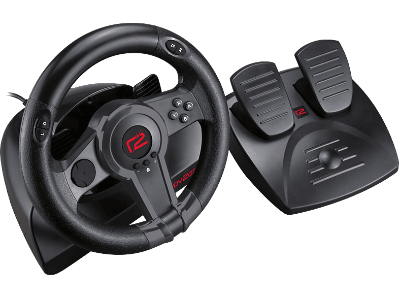 READY 2 GAMING Nintendo Switch Racing Wheel, Lenkrad mit Pedalen, Schwarz von READY 2 GAMING