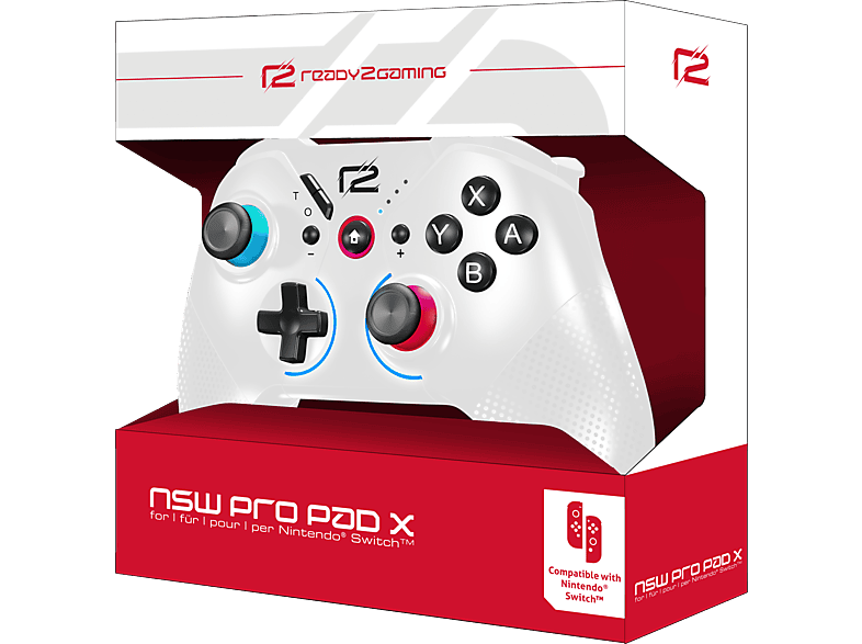 READY 2 GAMING Ready Gaming Nintendo Switch Pro Gamepad Controller Weiß für Switch, PC von READY 2 GAMING