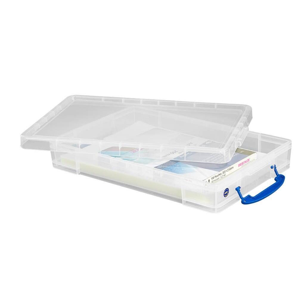 Really Useful Box Aufbewahrungsbox transparent 34,0 x 52,0 x 8,5 cm - 10 l von REALLYUSEFUL