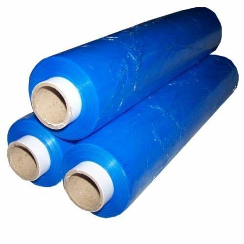 realpack® 1 x 2 x 3 x 6 x Qualität Flush Core Blau Palette Stretch Wrap Strong Shrink Film Größe 400 mm x 300 m. KOSTENLOSE Schnelle UK Lieferung (300M) UK blau von REALPACK