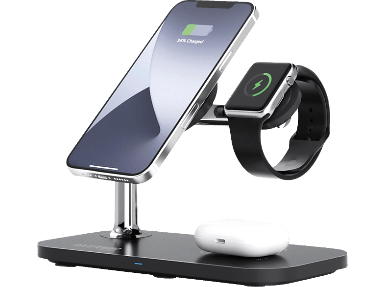 REALPOWER RealPower ChargeAIR Mag Wireless Charger Apple Ladebereich Smartphone:15 Watt max., Watch: 3 Ladebereicht AirPods: max, Schwarz REALPOWER RealPower ChargeAIR Mag Wireless Charger Apple Ladebereich Smartphone:15 Watt max., Watch: 3 Ladebereicht AirPods: max, Schwarz von REALPOWER