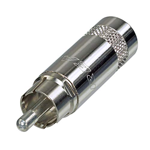 REAN Cinchstecker by Neutrik vernickelt RCA 2pol für Kabel bis 7,2mm Durchmesser - NYS352 (Ø - 7,2mm, Silber/Nickel) von REAN