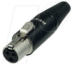 REAN T3FC-B - TINY xlr Kabelbuchse, 3-pol von REAN