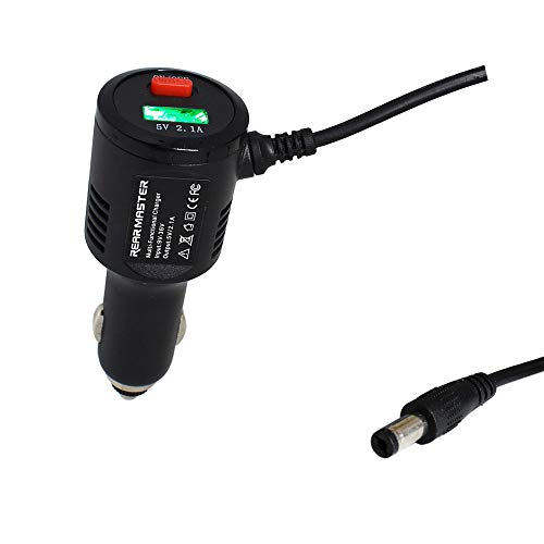REARMASTER® Universal 12V / 24V Zigarettenanzünder Stromkabel für DashCam Autokamera Video Recorder mit USB Ladegerät und Schalter (DC) 3.5m von REARMASTER
