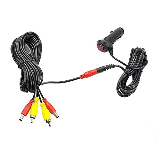 REARMASTER RCA Video Kabel & Stromkabel für Rückfahrkamera und Monitor, KFZ-Zigarettenanzünder mit 12V von REARMASTER