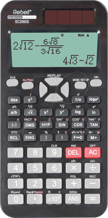 REBELL SC2060S - Taschenrechner, Dot-Matrix, schwarz von REBELL