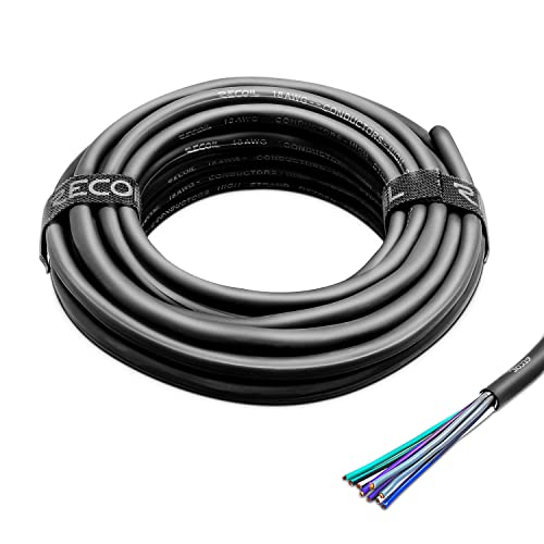 RECOIL RS918-20 9×0,8mm² 6m 9-adriges Lautsprecherkabel, 18AWG CCA, Ultra-Flex und Easy Peel Jacket, 4-Kanal-Lautsprecherkabel und Fernbedienungskabel von RECOIL