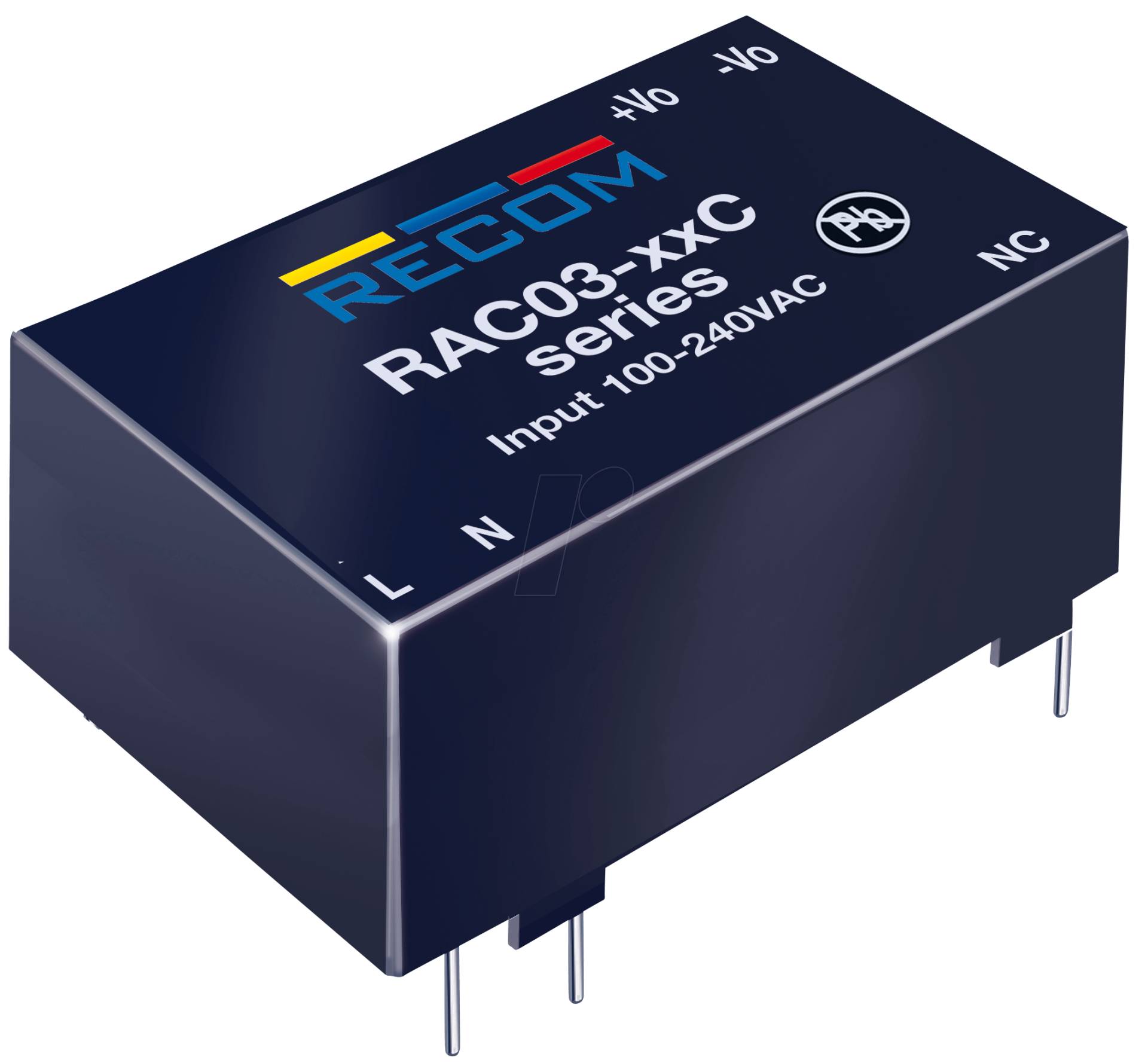 RAC03-05SC - AC/DC-Wandler, 80 - 264 V AC, 5 V DC, Modul von RECOM