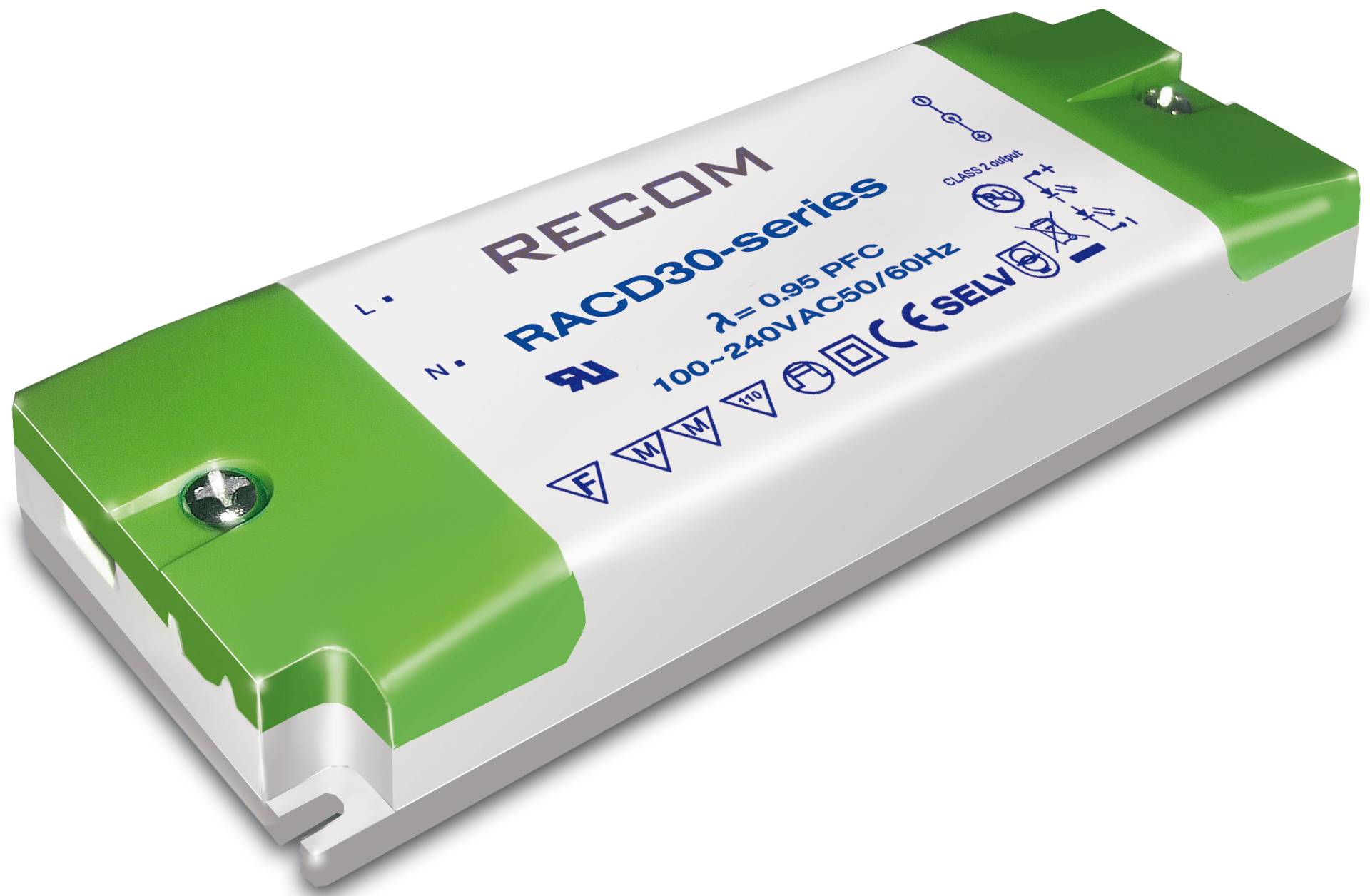 RACD30-700 - LED-Trafo, 30 W, 10-43 V DC, 700 mA von RECOM