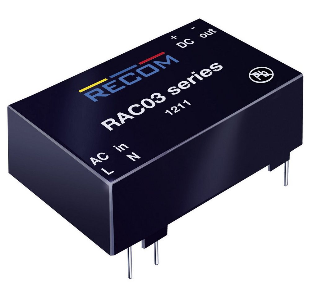 RECOM AC/DC-Printnetzteil RECOM RAC03-24SC 24 V/DC 0.125 A 3 W AC/DC-Einbaunetzteil RECOM AC/DC-Printnetzteil RECOM RAC03-24SC 24 V/DC 0.125 A 3 W AC/DC-Einbaunetzteil von RECOM
