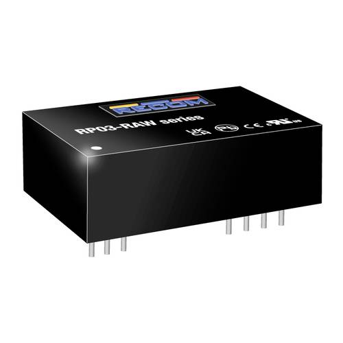 RECOM RP03-11012SRAW DC/DC-Wandler 110V 12V 0.25A 3W Anzahl Ausgänge: 1 x Inhalt 1St. von RECOM