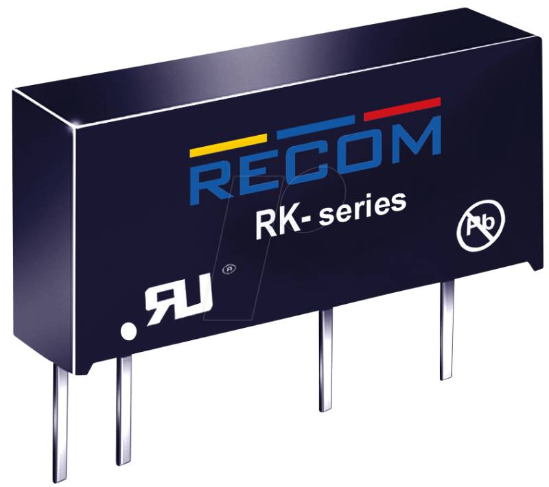 RK-0505S - DC/DC-Wandler RK, 1 W, 5 V, 400 mA, SIL-7, Single von RECOM