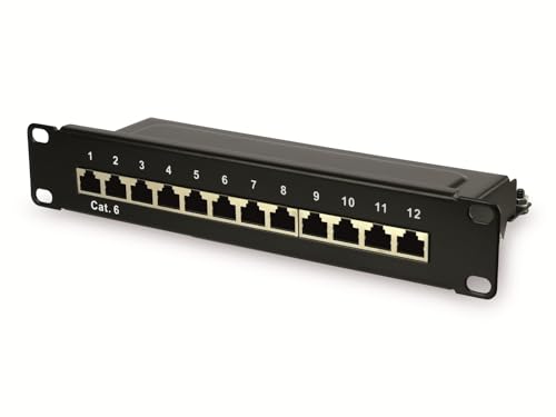 RED 4 POWER CAT.6 Patchpanel R4-N105S, 12-Fach, 10", schwarz von RED 4 POWER
