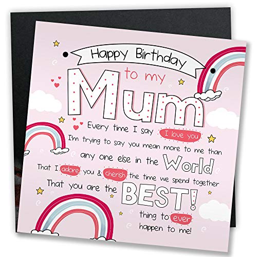 RED OCEAN Happy Birthday Mum Special Karte Gedicht Baby Sohn Tochter Liebe Geschenke für Mama von RED OCEAN