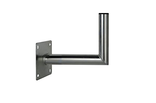 Opticum Alu Wandhalter (Wandabstand: 15cm, Höhe: 25cm, Rohr: 48, TÜV zertifiziert) von RED OPTICUM