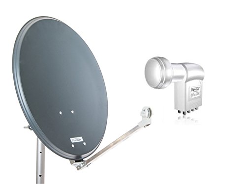 Opticum Aluminium QA60 Satellitenantenne mit Octo-LNB (60 cm) anthrazit von RED OPTICUM
