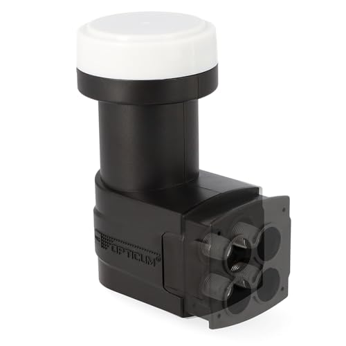 RED OPTICUM 03H Series Quad LNB: LNB für bis zu 4 unabhängige DVB-S2-Empfänger, Digital HD 4K, Wetterfest mit Regenschutzkappe, Kompatibel mit Sat Finder, Kompakt und leicht von RED OPTICUM