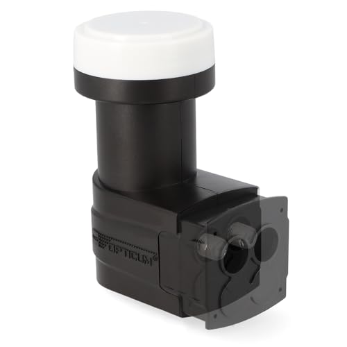 RED OPTICUM 03H Series Twin LNB: LNB 4fach Digital HD 4K, Zwei Ausgänge für DVB-S2, Wetterfest mit Regenschutzkappe, Kompatibel mit Sat Finder, Kompakt und leicht von RED OPTICUM
