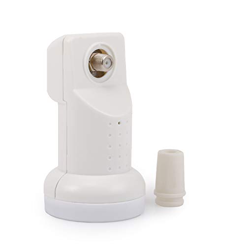 RED OPTICUM LSP-02G LNB Single I Hitze- & kältebeständiger Digital-LNB 1-fach mit nur 0.1dB Rauschmaß inkl. Wetterschutztülle I Full HD - 3D - UHD - 4K Ready I Sat-LNB für 1 Teilnehmer weiß von RED OPTICUM