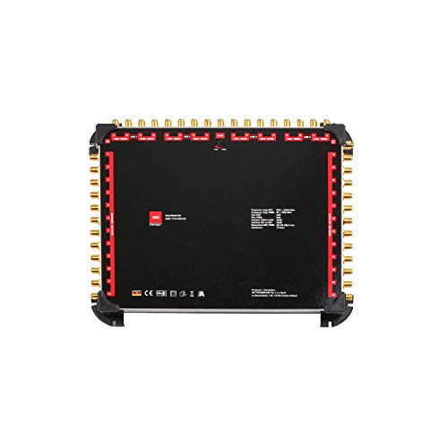 RED OPTICUM OMS 17/24 PRO TR Sat Multischalter 24 Teilnehmer - Sat Verteiler 4 Satelliten an bis zu 24 Teilnehmer mit vergoldeten Kontakten - 3D UHD 4K Ready - Multiswitch Quattro LNB geeignet RED OPTICUM OMS 17/24 PRO TR Sat Multischalter 24 Teilnehmer - Sat Verteiler 4 Satelliten an bis zu 24 Teilnehmer mit vergoldeten Kontakten - 3D UHD 4K Ready - Multiswitch Quattro LNB geeignet von RED OPTICUM