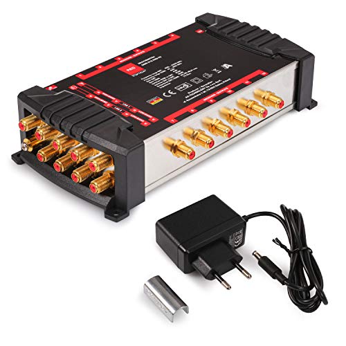 RED OPTICUM OMS 9-12 PRO TR - 12 Teilnehmer - Sat Verteiler 2 Satelliten an bis zu 12 Teilnehmer mit vergoldeten Kontakten - 3D UHD 4K Ready - Multiswitch Quattro LNB geeignet RED OPTICUM OMS 9-12 PRO TR - 12 Teilnehmer - Sat Verteiler 2 Satelliten an bis zu 12 Teilnehmer mit vergoldeten Kontakten - 3D UHD 4K Ready - Multiswitch Quattro LNB geeignet von RED OPTICUM